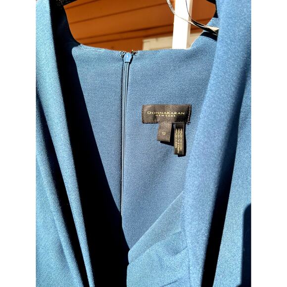 Donna Karan NY Women's Tide Ruched O-Ring Sheath Dress Szie 12 L Large - Picture 7 of 9